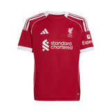 Liverpool 2025/2026 Adidas Junior Jersey Replica Home Red JV6436