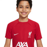 LIVERPOOL FC ACADEMY PRO BIG KIDS' NIKE DRI-FIT SHORT-SLEEVE FOOTBALL TOP RED